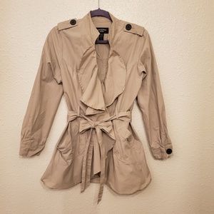 Canyon river blues khaki ruffled coat